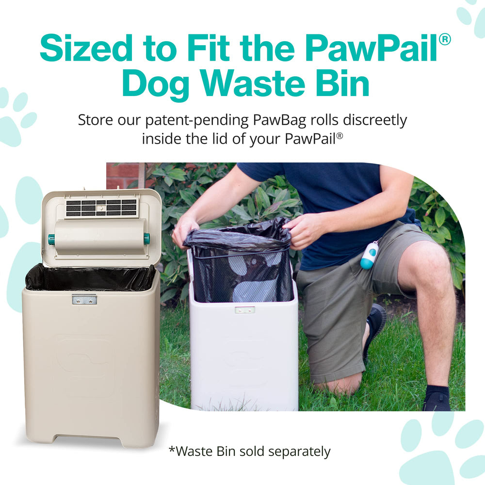 PawPail waste bags designed to fit PawPail Pet Waste Station for tidy storage.