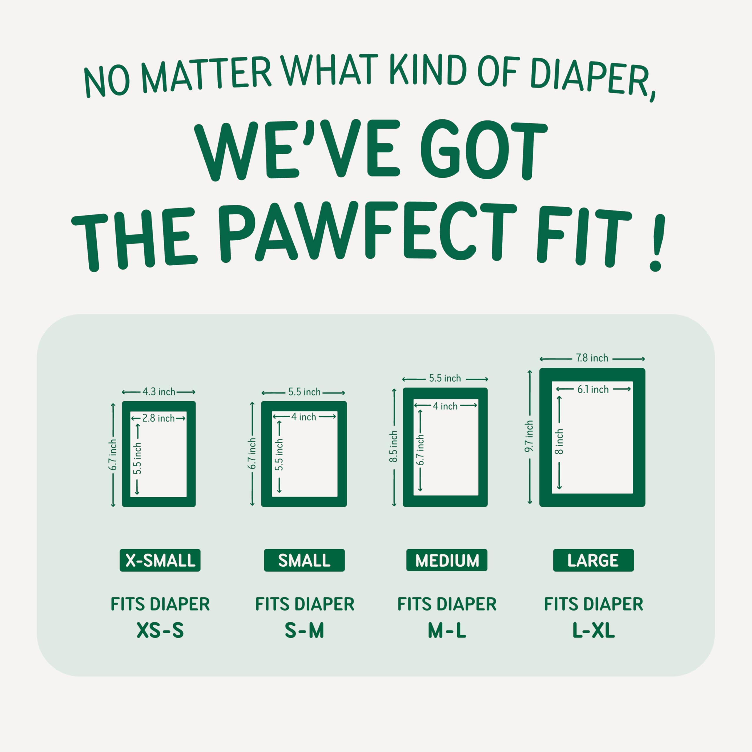 PAWPANG liner used inside diapers or belly bands for protection