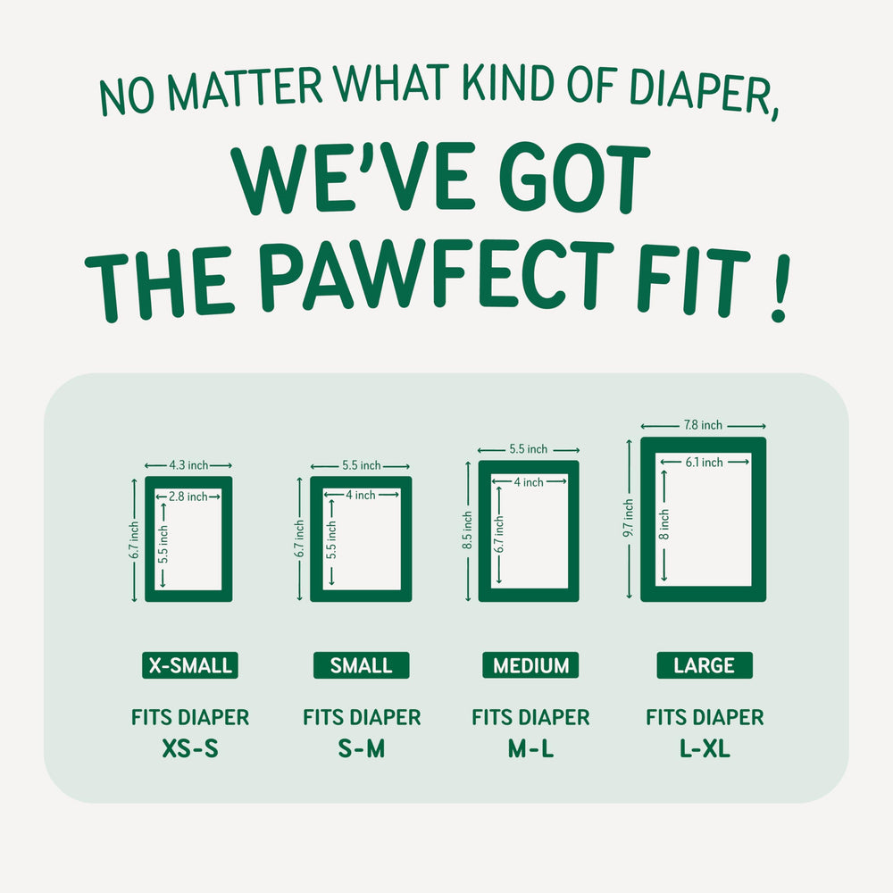 PAWPANG liner used inside diapers or belly bands for protection