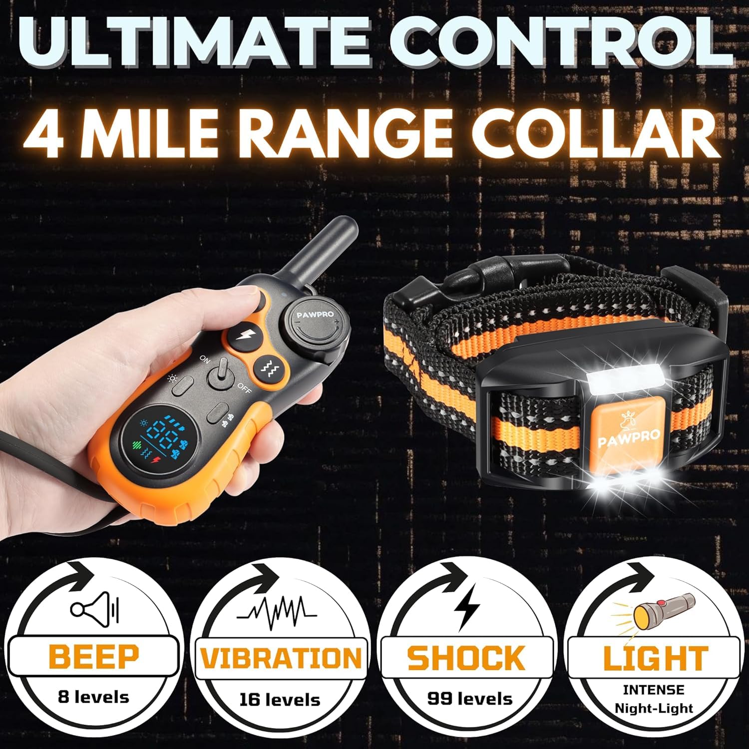 PAWPRO dual-channel remote enabling training two dogs at once
