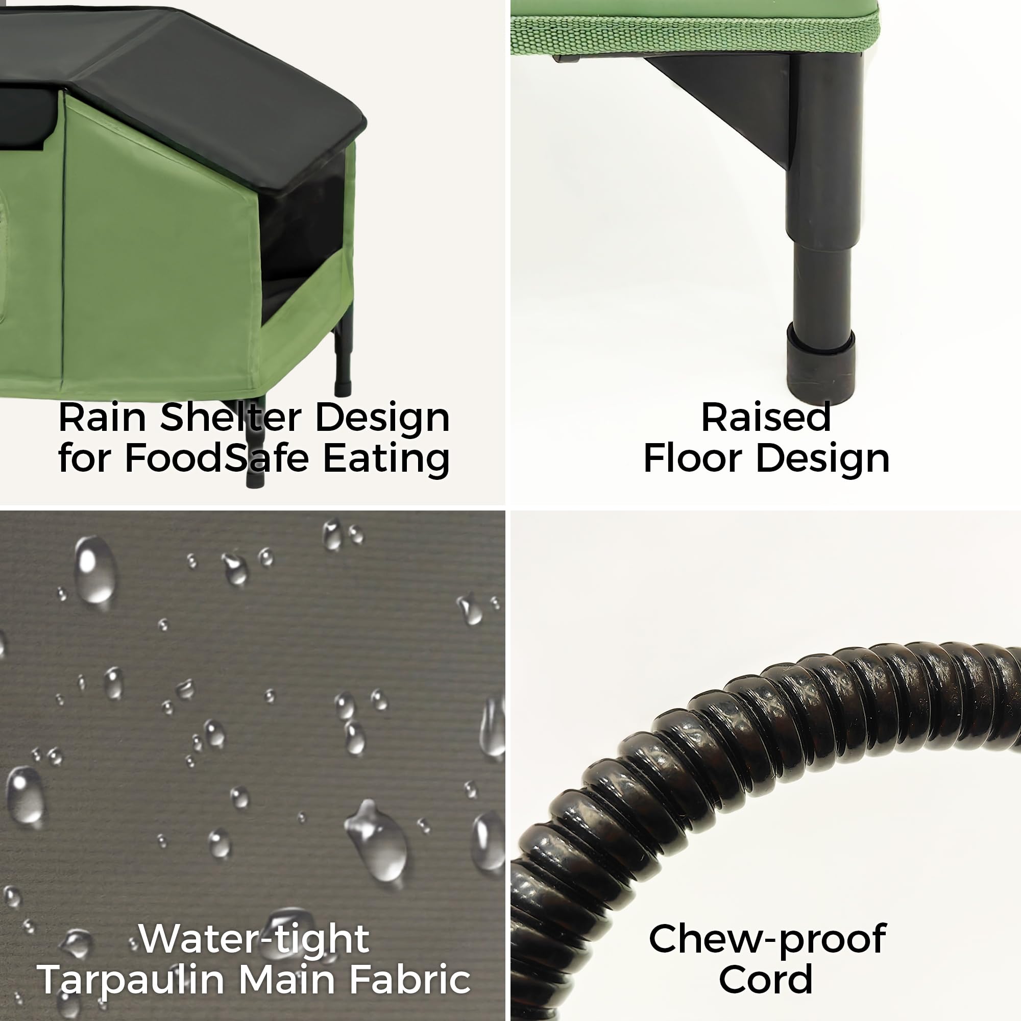 PAWPROVED insulated interior preserves warmth and comfort inside the cat shelter.