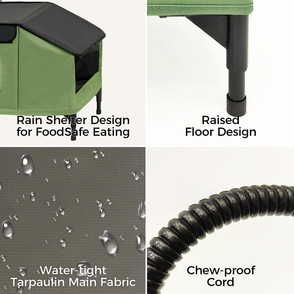 PAWPROVED insulated interior preserves warmth and comfort inside the cat shelter.