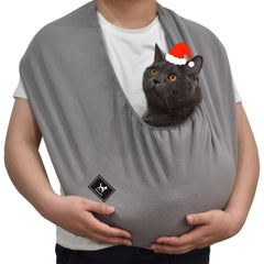 PAWPUBBY Cat Sling Carrier Cozy Cuddle closeup shows soft fabric for comfy snuggles