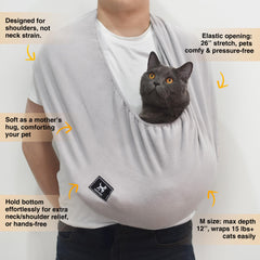 PAWPUBBY Cat Sling Hands-Free Use lets you move freely while keeping your pet close.