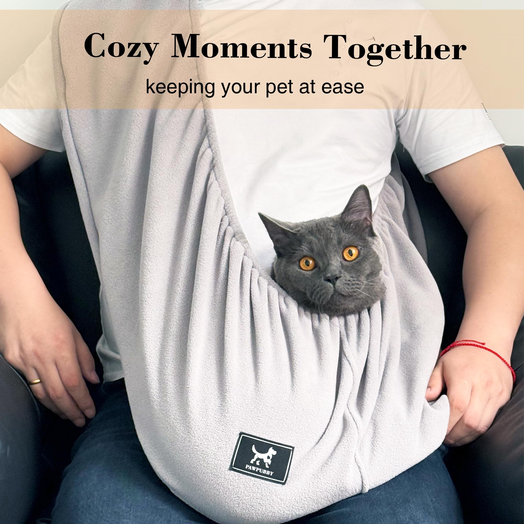 PAWPUBBY Cat Sling Light Gray Color blends with home decor for everyday use.