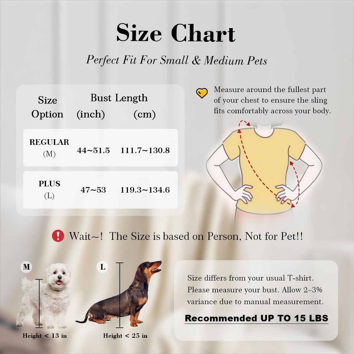 PAWPUBBY carrier sling caramel L side view, ergonomic weight distribution.