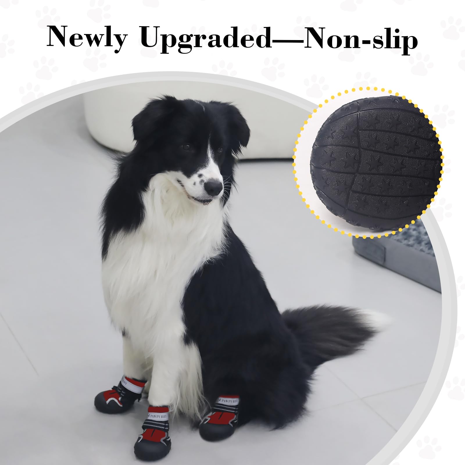 PAWPUBBY dog shoes easy-on-off strap for quick fittings before walks.