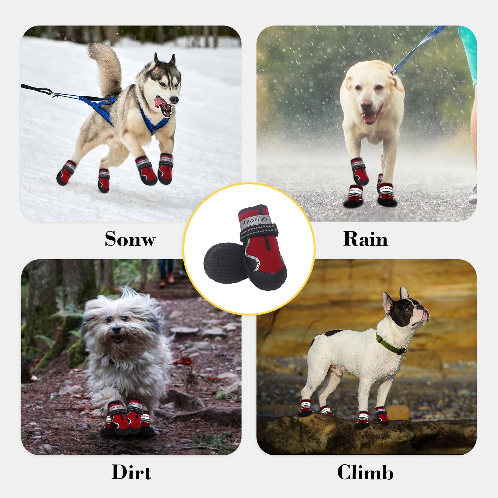 PAWPUBBY size guide helps find a secure fit for large breeds.