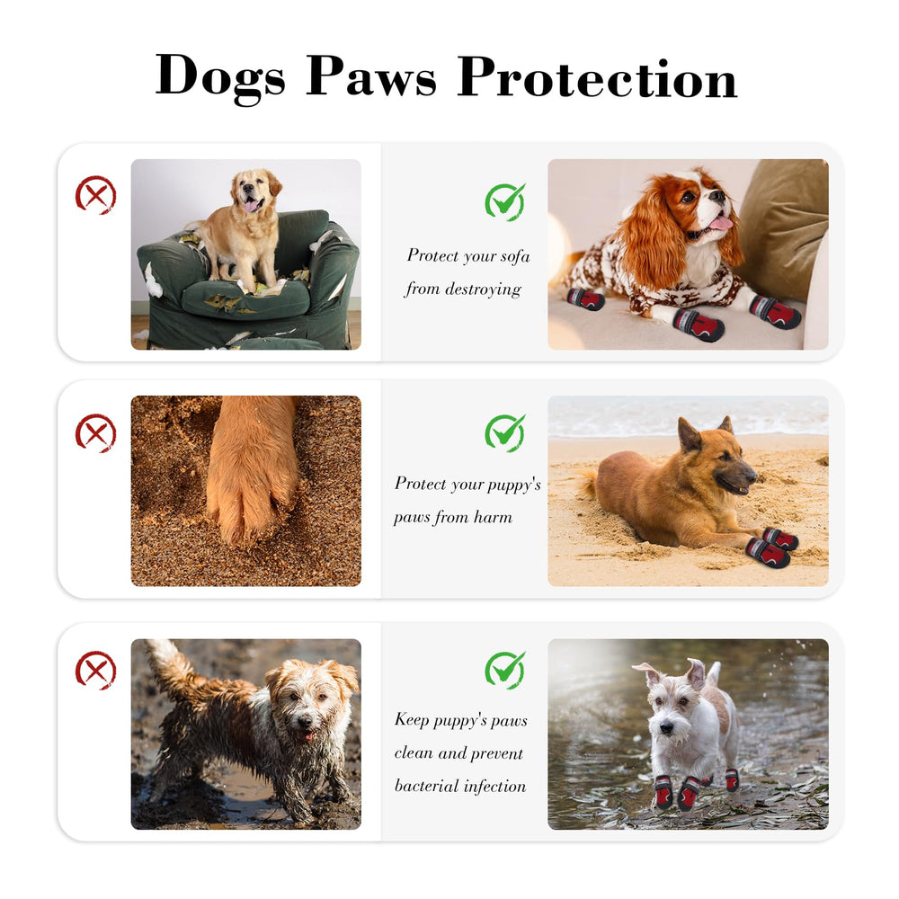 PAWPUBBY large dog shoes with anti-slip sole for stable traction on slick surfaces.
