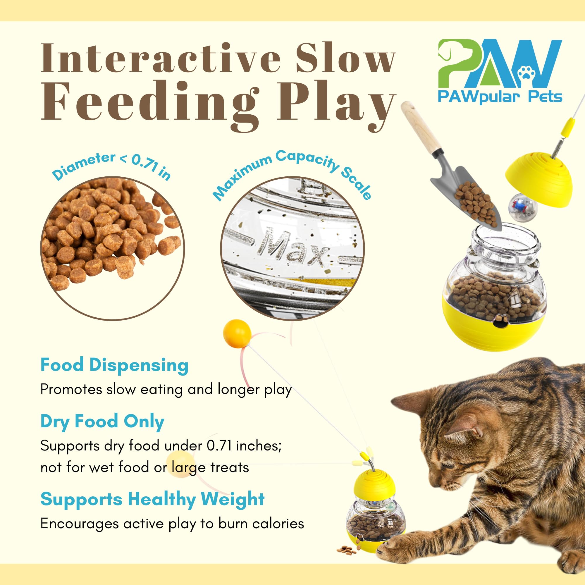PAWpular Pets cat enrichment for bored indoor cats supports mental stimulation.