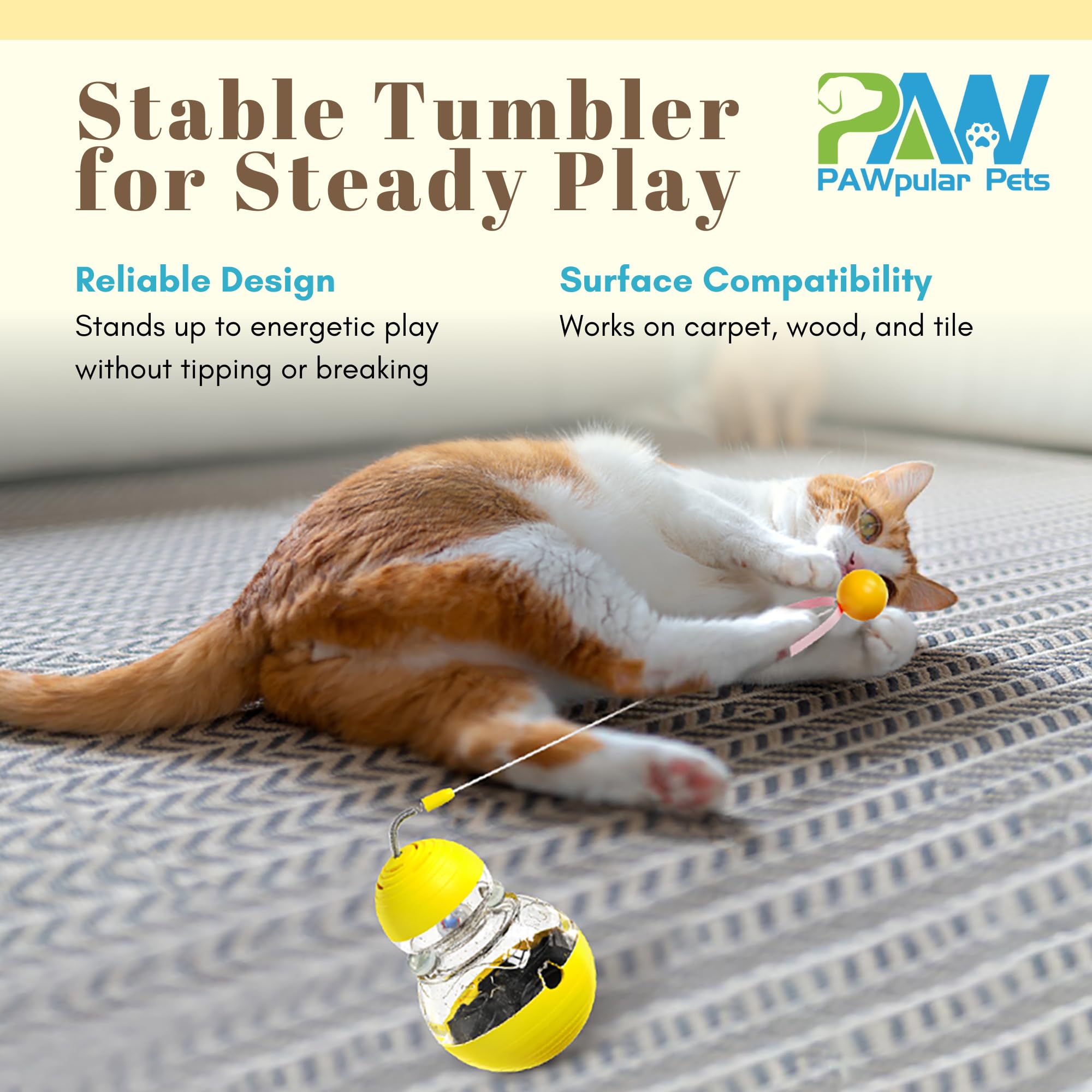 PAWpular Pets safe ABS construction with smooth edges enhances durability.