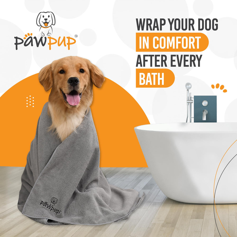 PAWPUP microfiber technology delivers quick-drying efficiency and reduces post-bath odor
