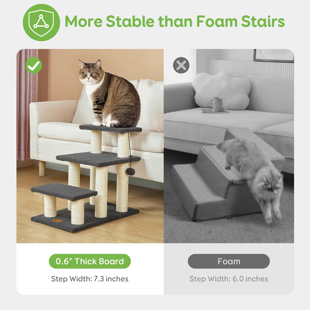 Pawque cat scratching post grey visual shows integrated scratching area.