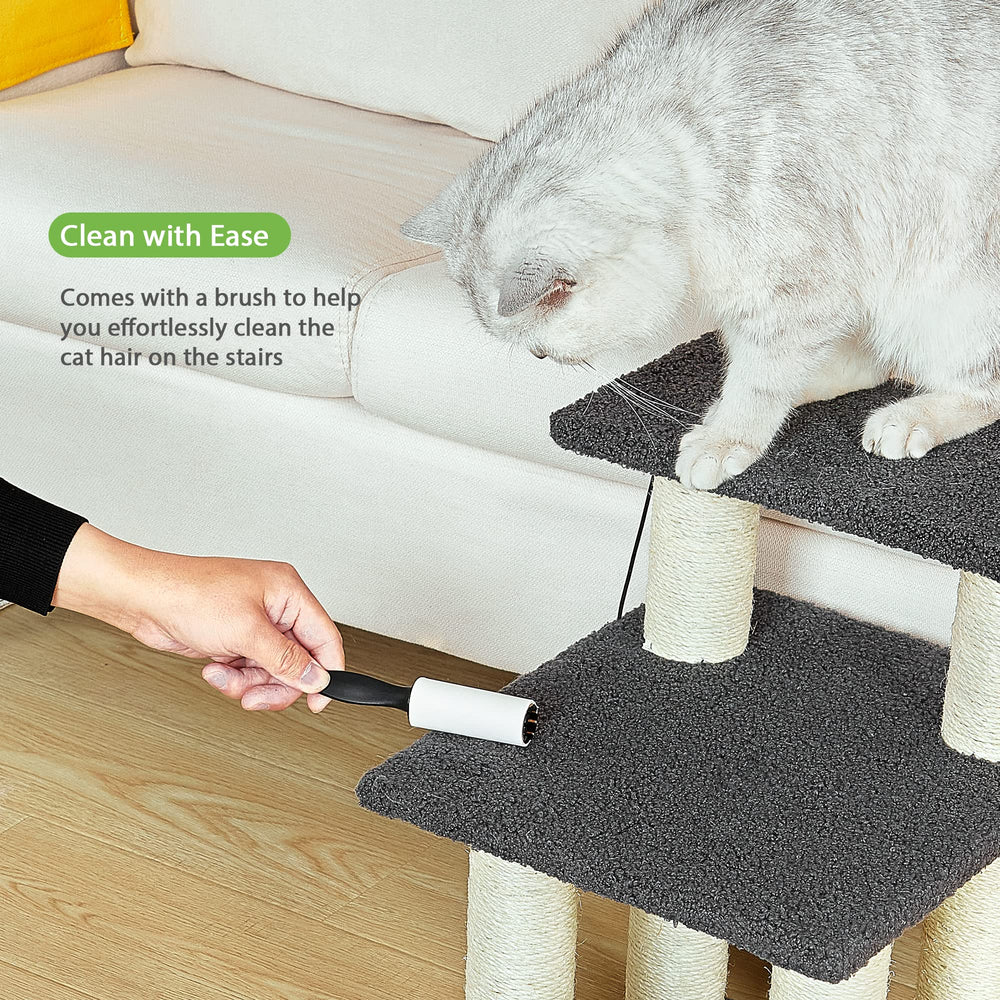 Pawque dog stairs grey configuration options shows three setups for space.