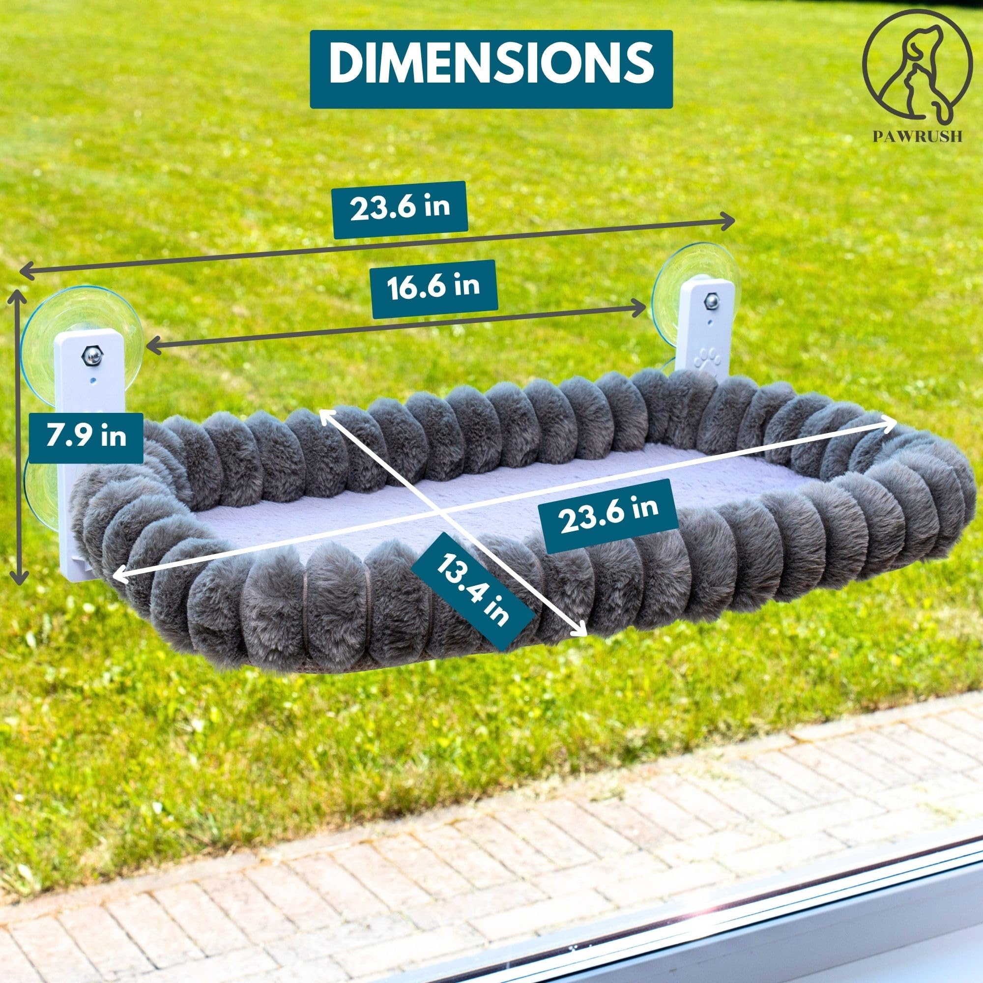 PAWRUSH Cat Window Perch cushion is scratch and bite resistant for daily use