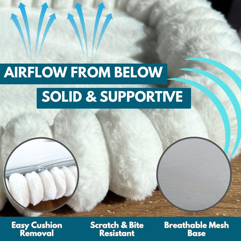 PAWRUSH scratch-bite-resistant cushion withstands playful paws.