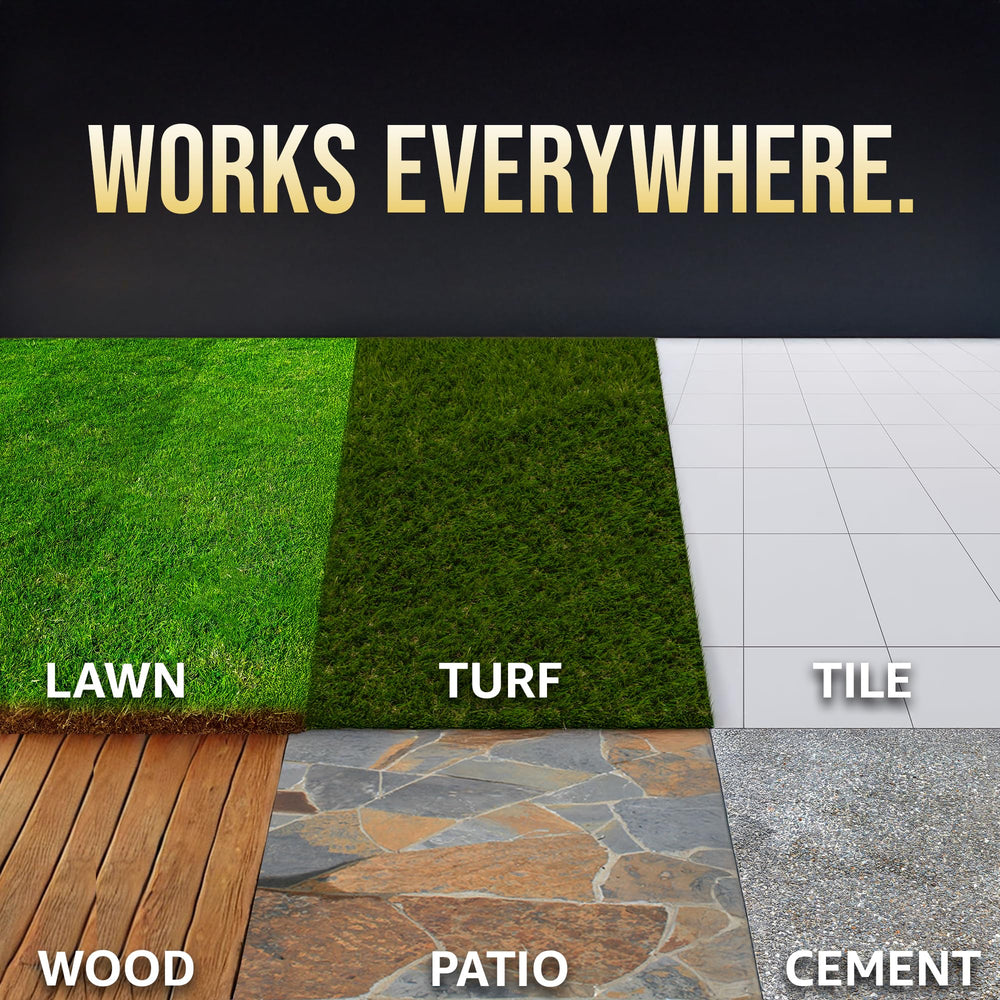 Paws and Play outdoor-patio-cleaner demonstrates broad-use for yards and outdoor spaces.