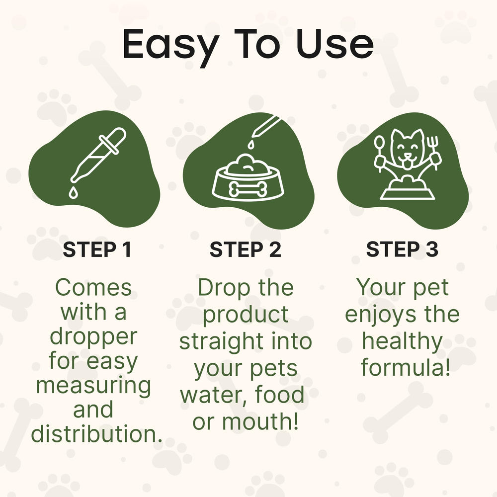 Paws Boom kidney support bottle for long-term pet wellness