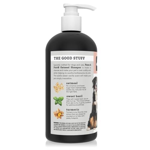Paws & Pals 20oz bottle with pump indicates concentrated formula, less product per bath.