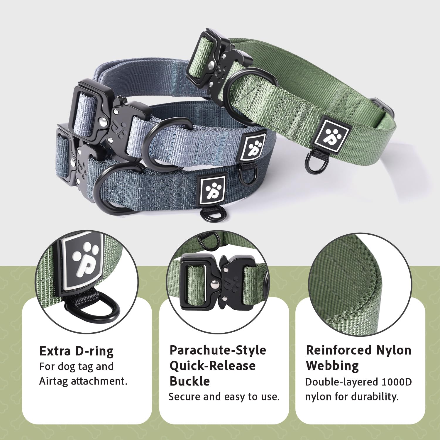 PAWS PASSION adjustable large-dog collar showing snug fit