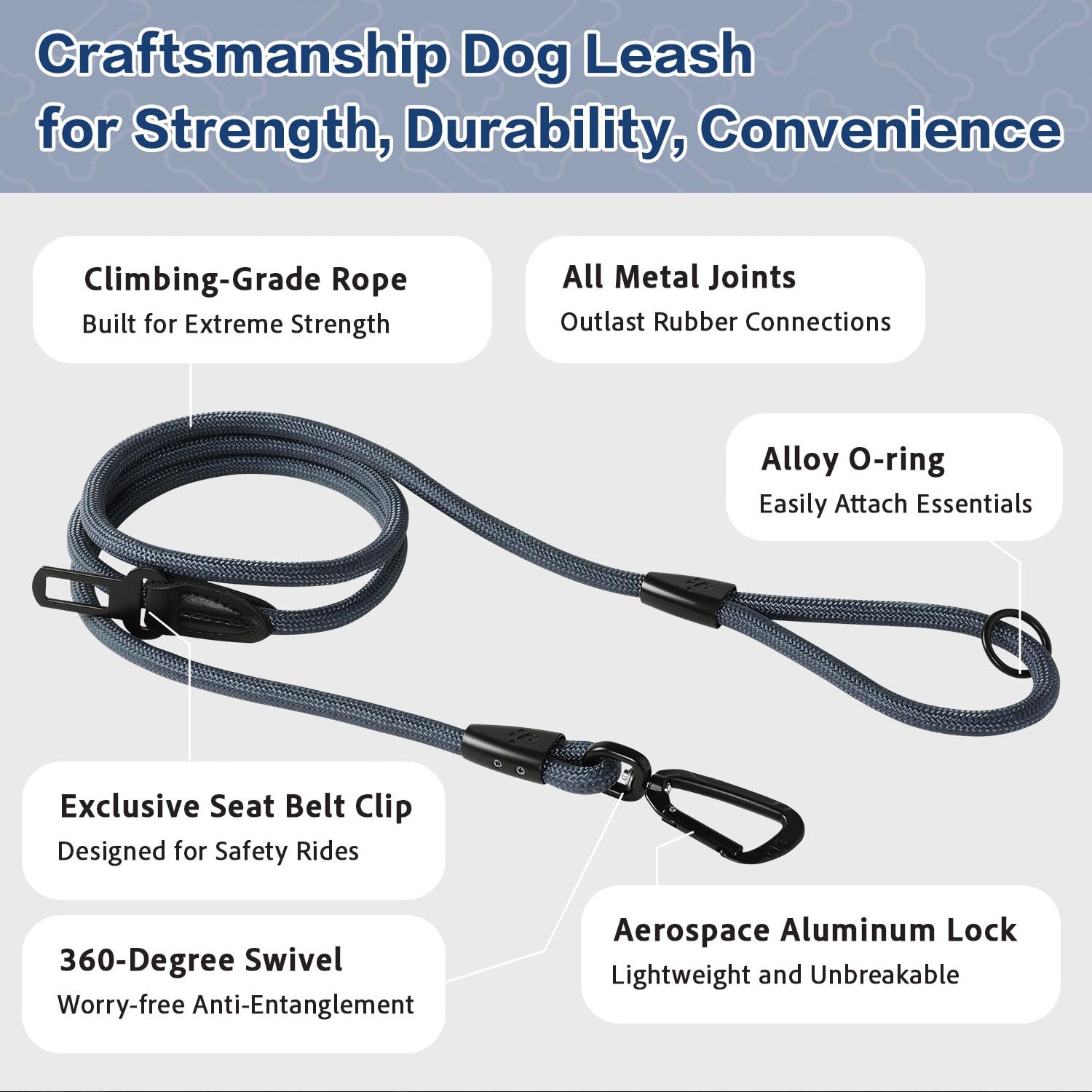 PAWS PASSION aviation aluminum carabiner endures energetic dogs on hikes
