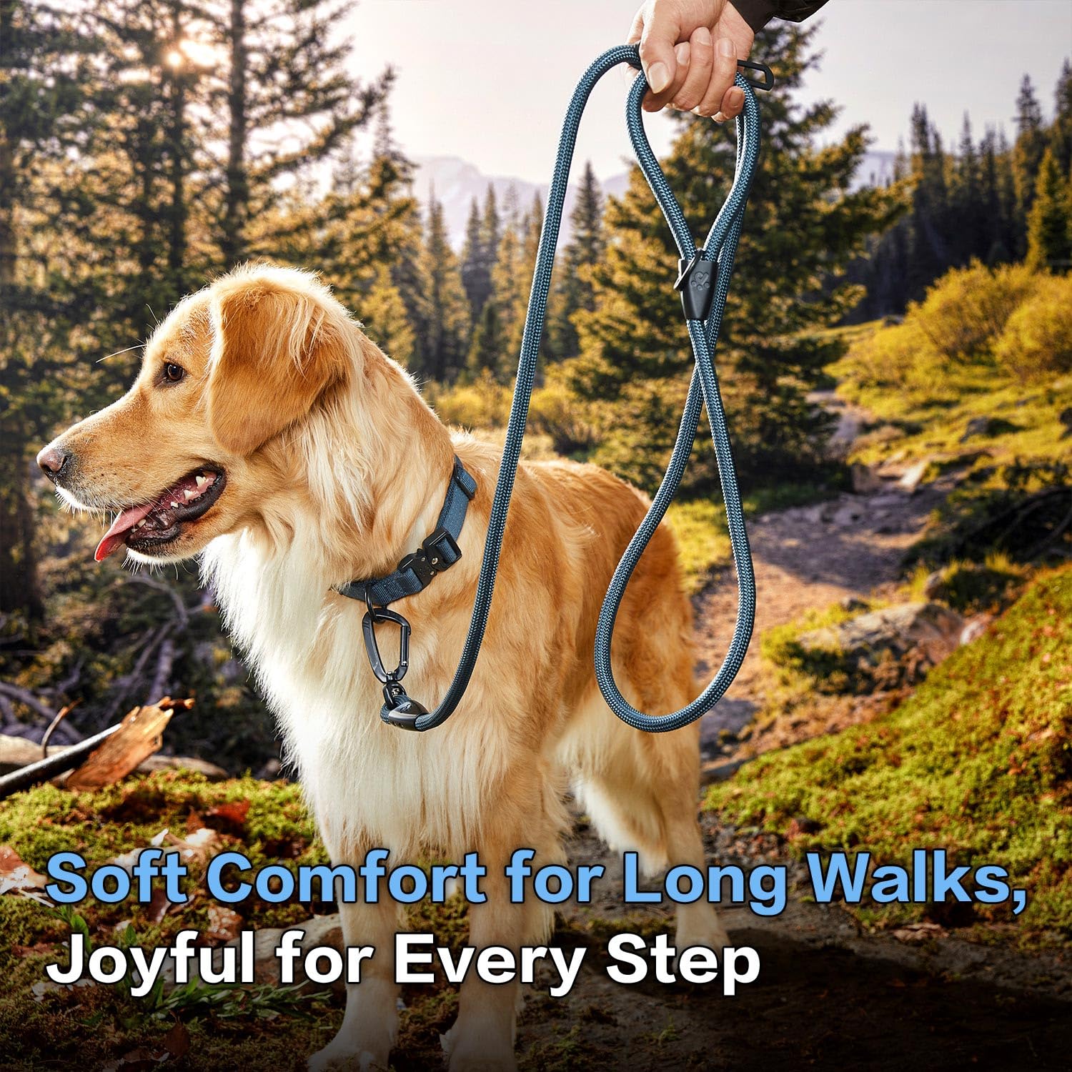 PAWS PASSION ergonomic grip provides comfortable long-walk handling