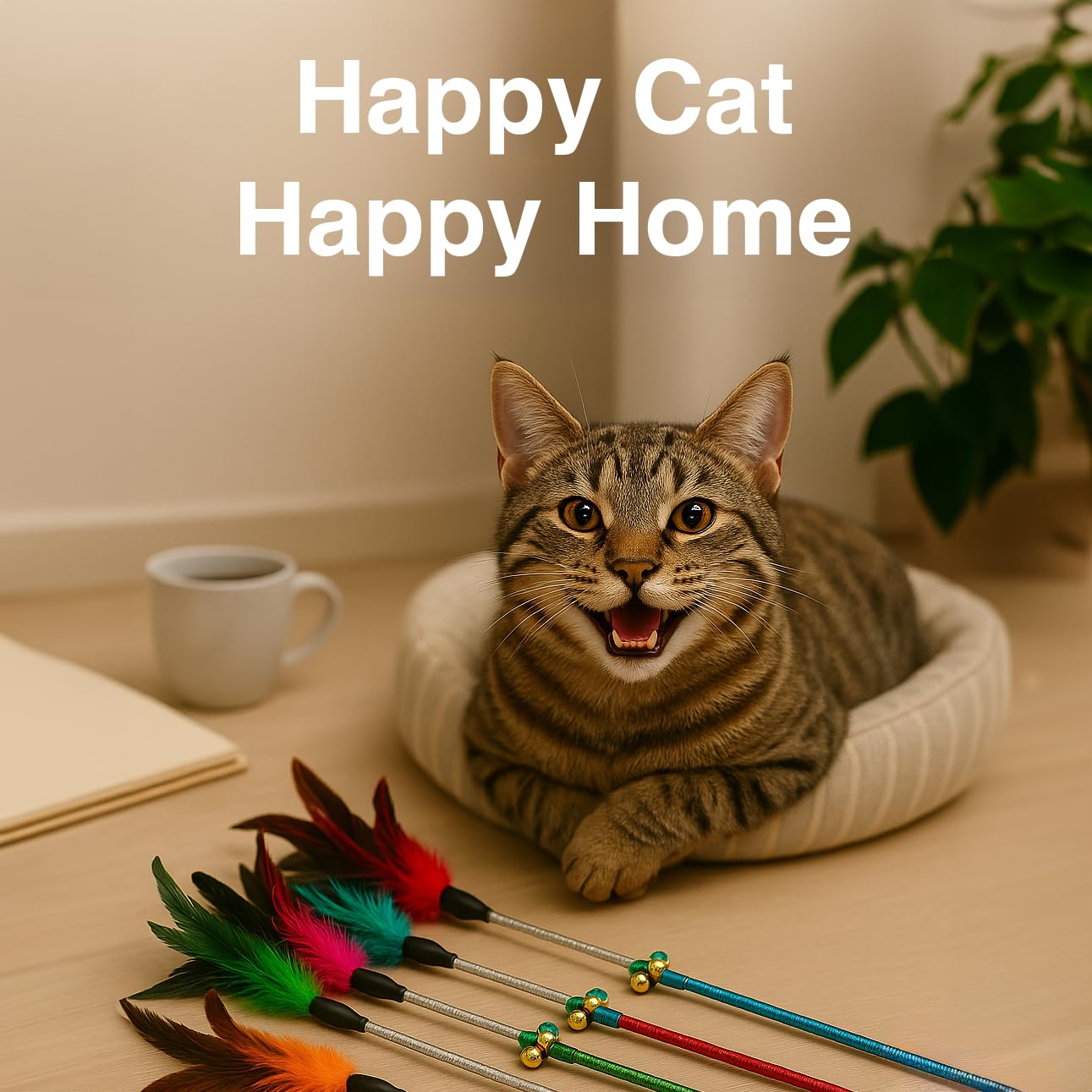 Paws Power cat wand kitten-adult play visuals illustrate versatile fun for all ages.