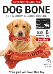 Paws Power durable natural rubber chew toy built for strong jaws and long-lasting play.