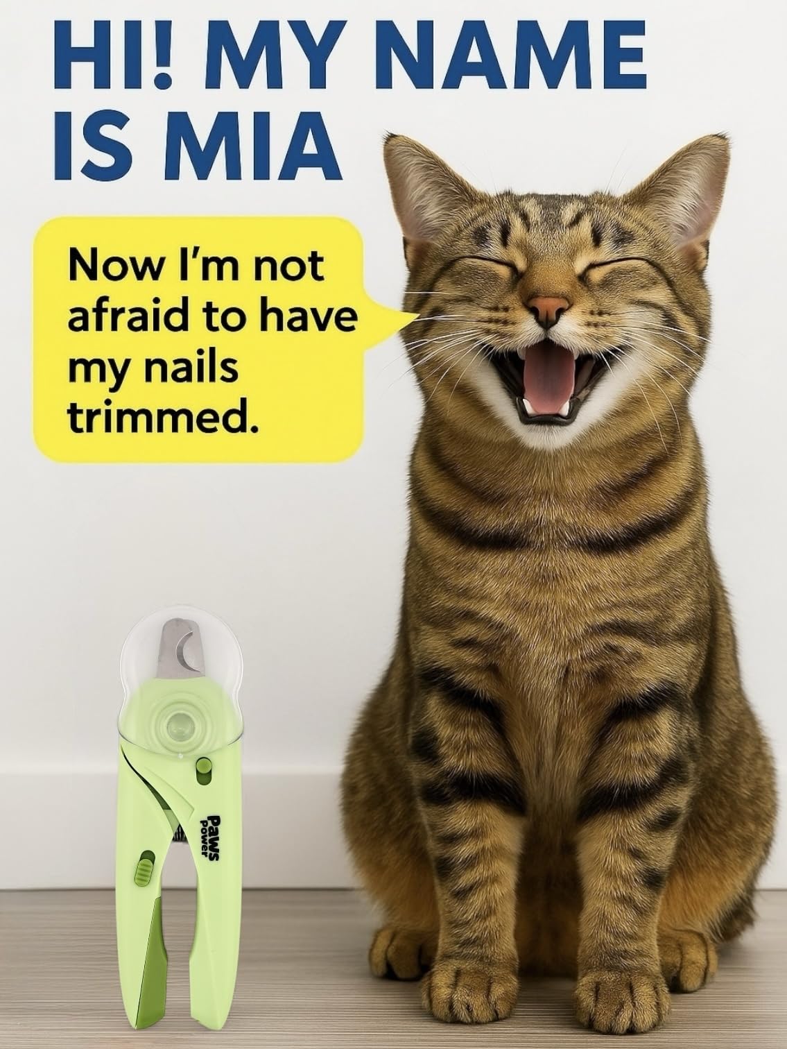 Paws Power green nail clipper compact design blends into any kit.