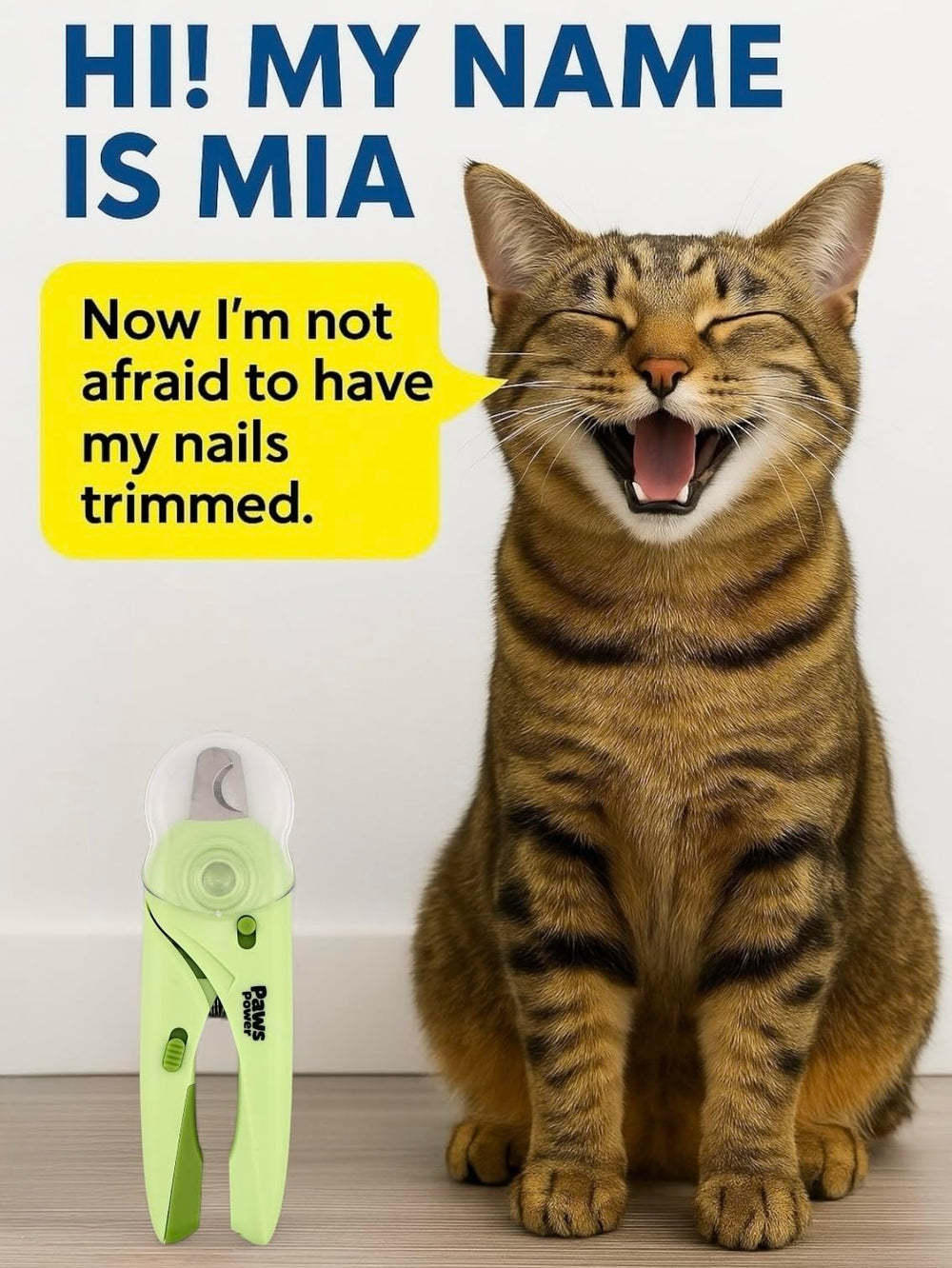 Paws Power green nail clipper compact design blends into any kit.