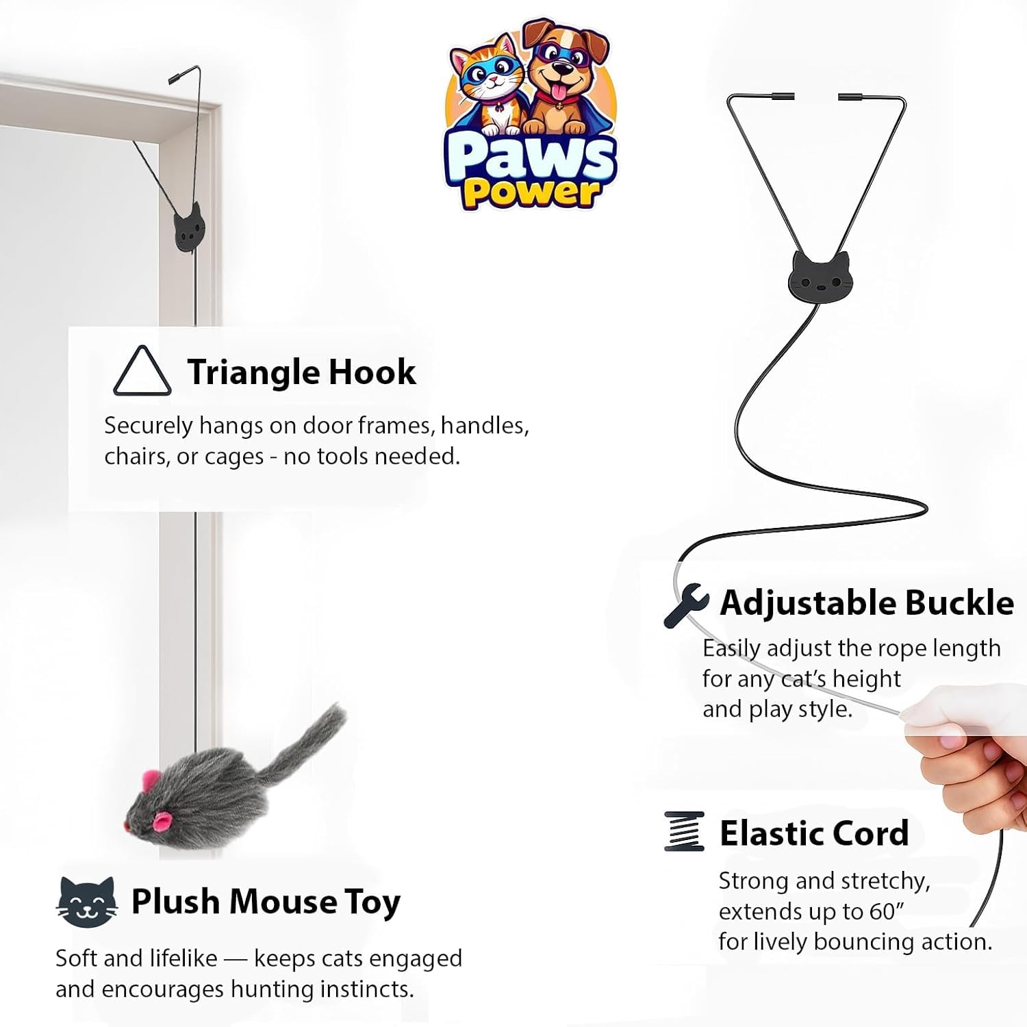 Paws Power kitten and adult use image shows versatile enrichment across ages and energy levels.