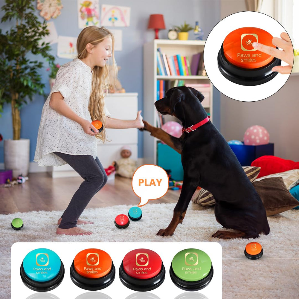 Paws & Smiles light green button suited for on‑the‑go prompts