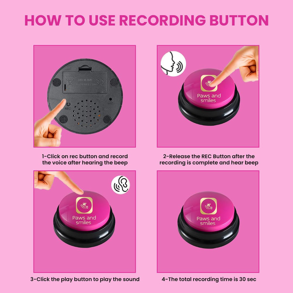 Paws & Smiles orange button supports daily routines like mealtimes