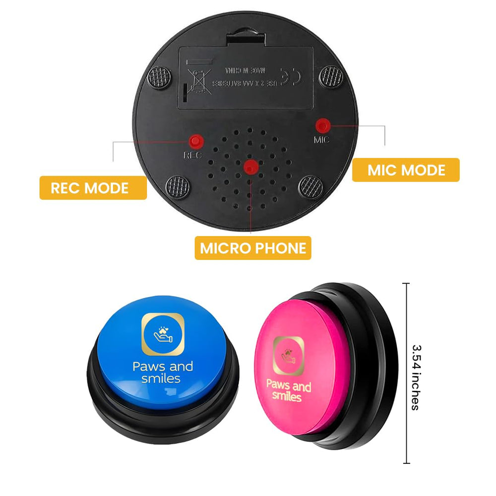 Paws & Smiles yellow button adds variety to training games