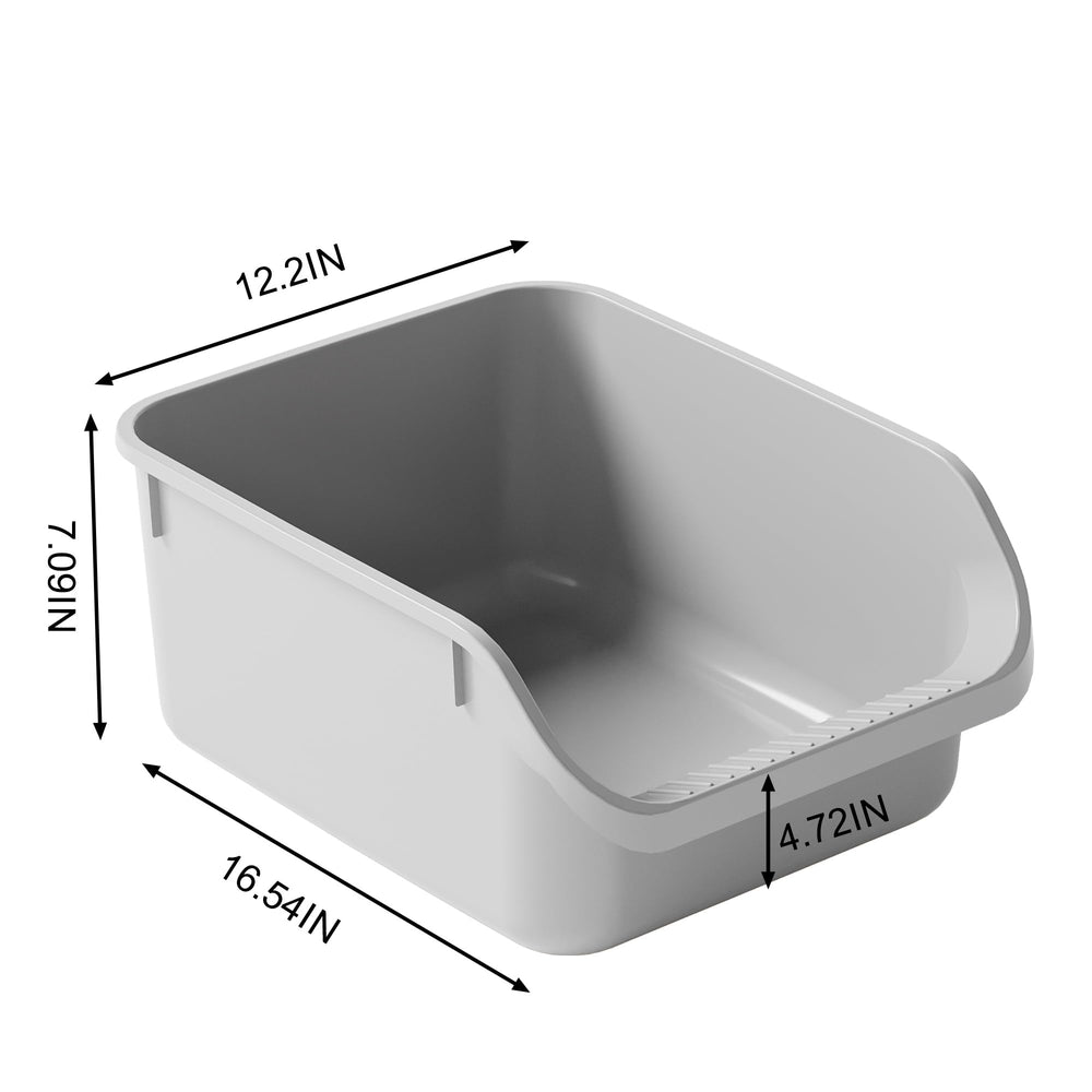 Pawsayes cat litter box ideal for kittens and seniors needing easy access.