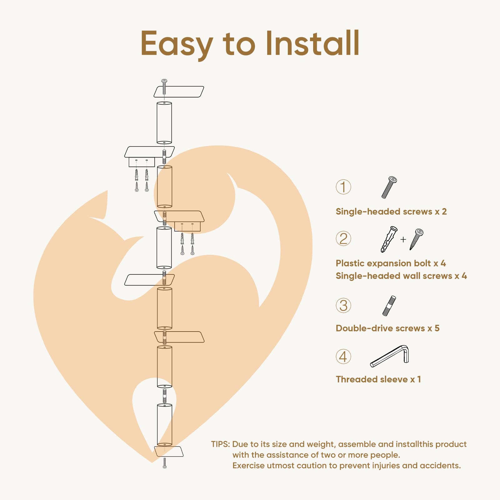 PAWSCRAT different levels perches for cat exploration and vantage points