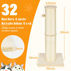 PAWSCRAT sisal rope closeup five-point-five-inch-diameter shows durable paw-friendly texture