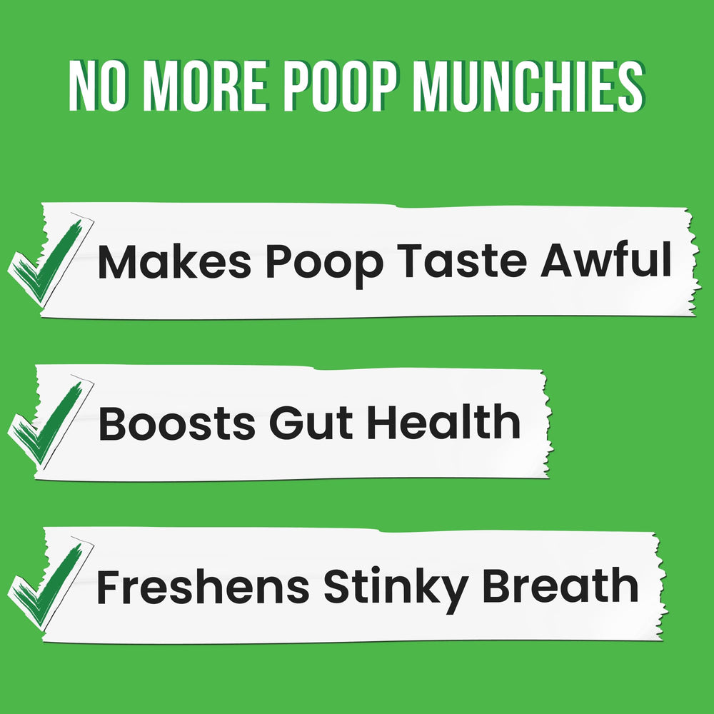 Pawsential No Poo Chews beef liver flavor appealing to dogs to deter stool eating