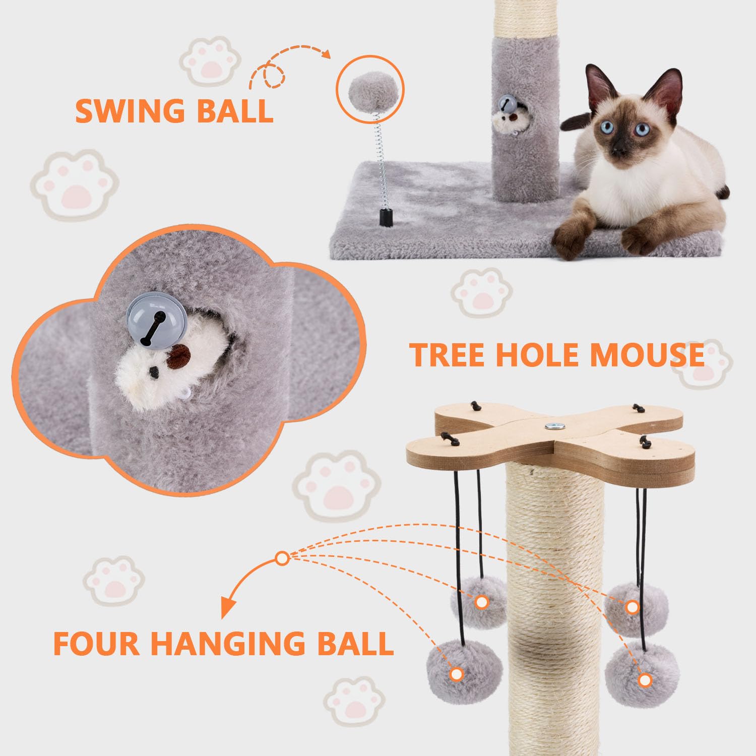 PAWSFANS natural sisal rope provides satisfying scratching
