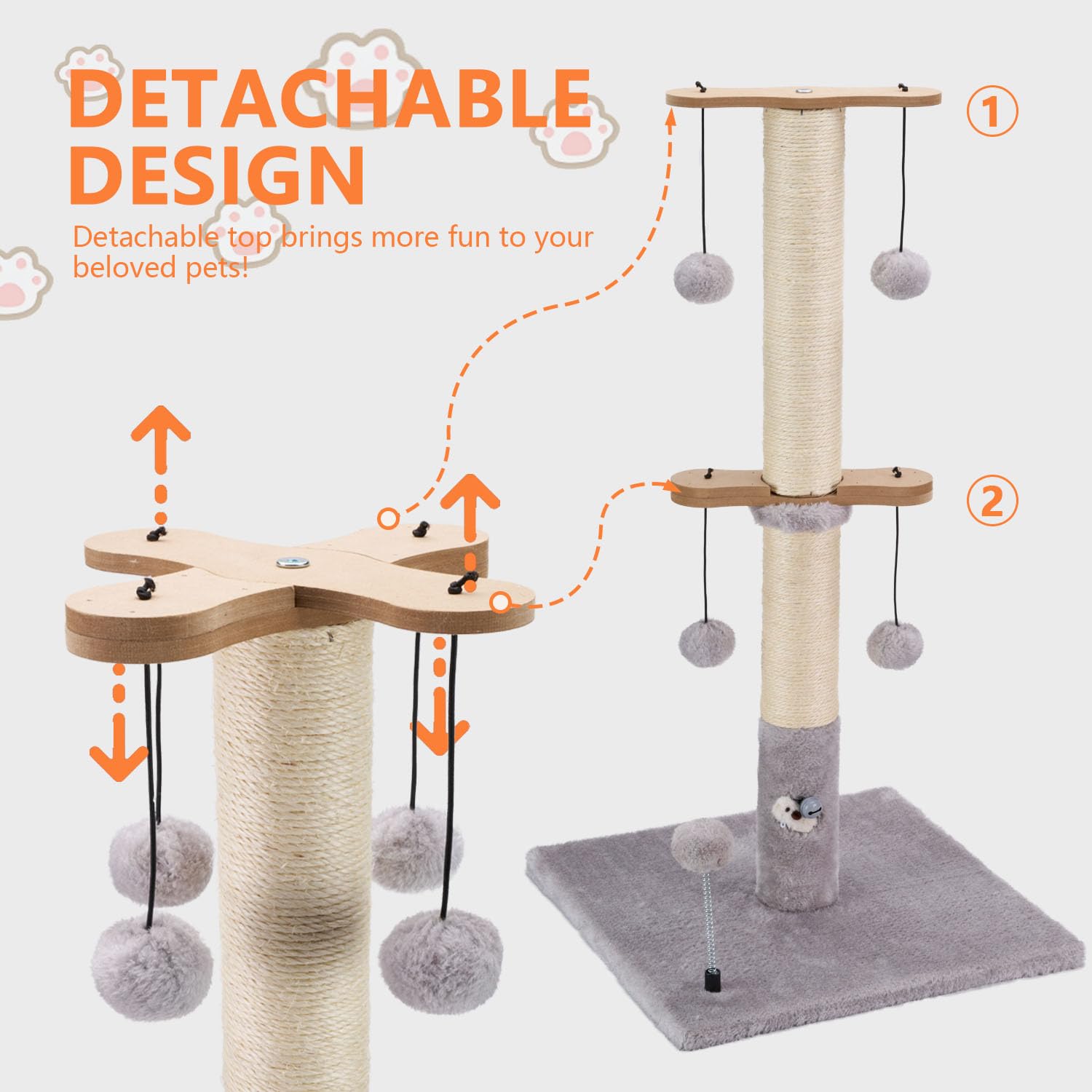 PAWSFANS plush fabric detail adds cozy touch for cats