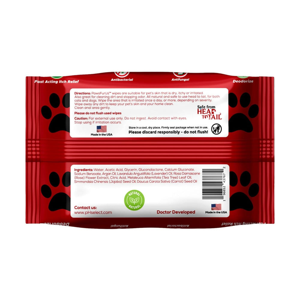PawsFurUs wipes 72-count pack emphasizes value and convenience for regular care.