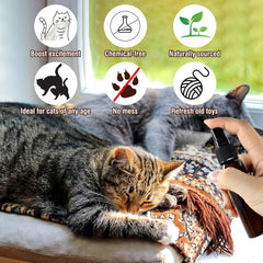 PawsGear Catnip Silvervine spray nozzle enables effortless application during training.
