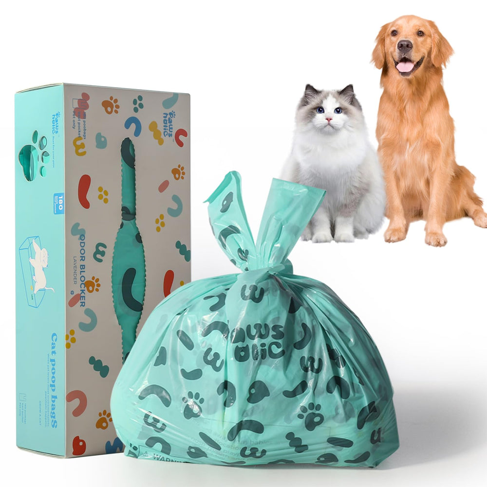 PAWSHOLIC cat litter bags tissue-box dispensing for quick cleanup