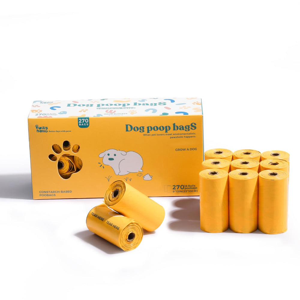 PAWSHOLIC greener paw print corn starch blend footprint reduction