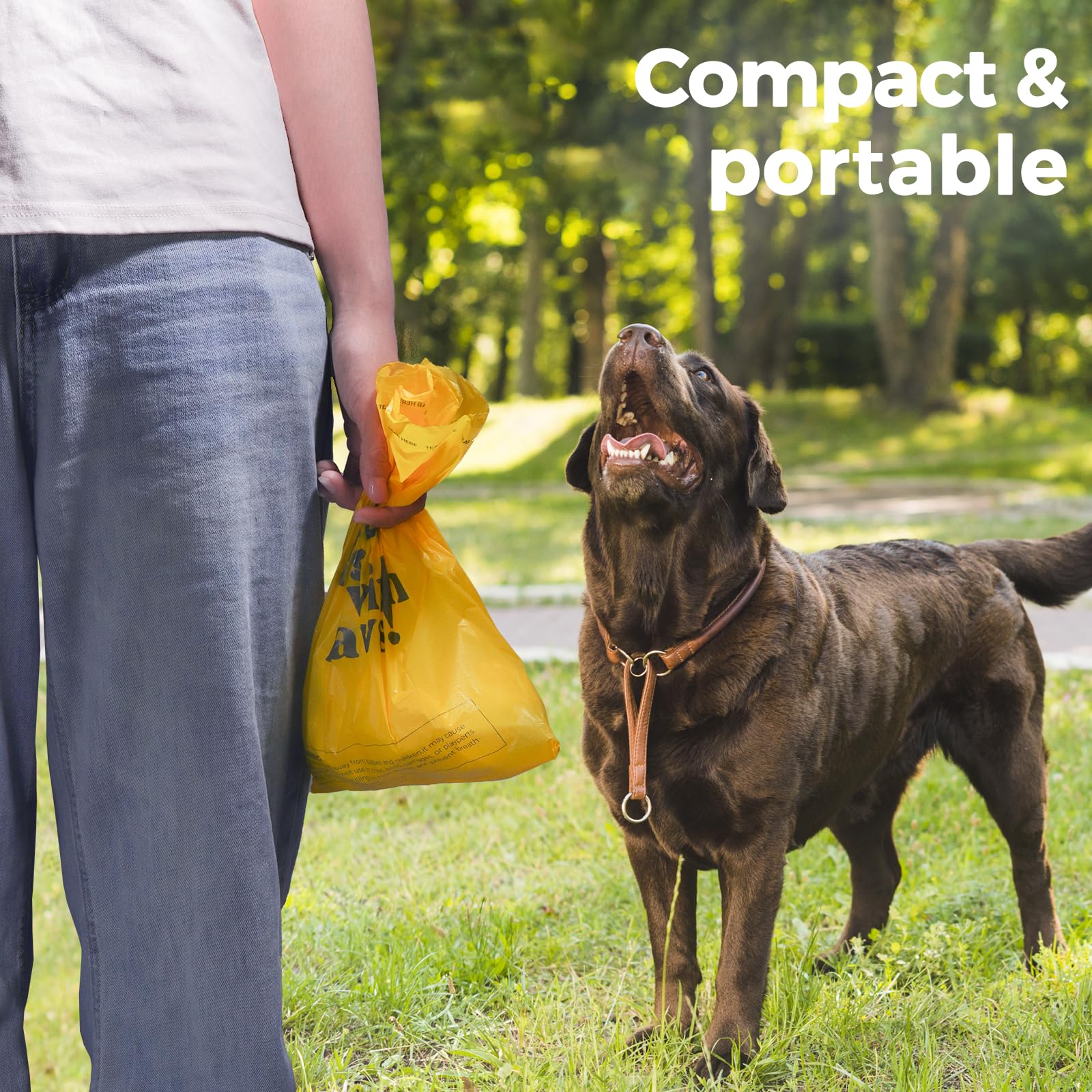 PAWSHOLIC unscented corn starch bags provide odor control on walks