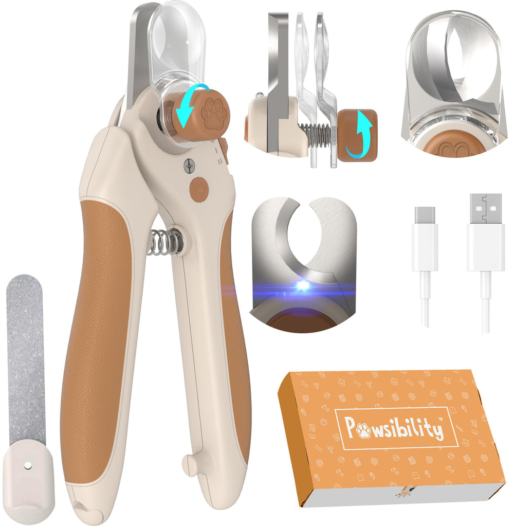 Pawsibility Pet Nail Clip PRO 2026 front view with magnifying guard for precise cuts.