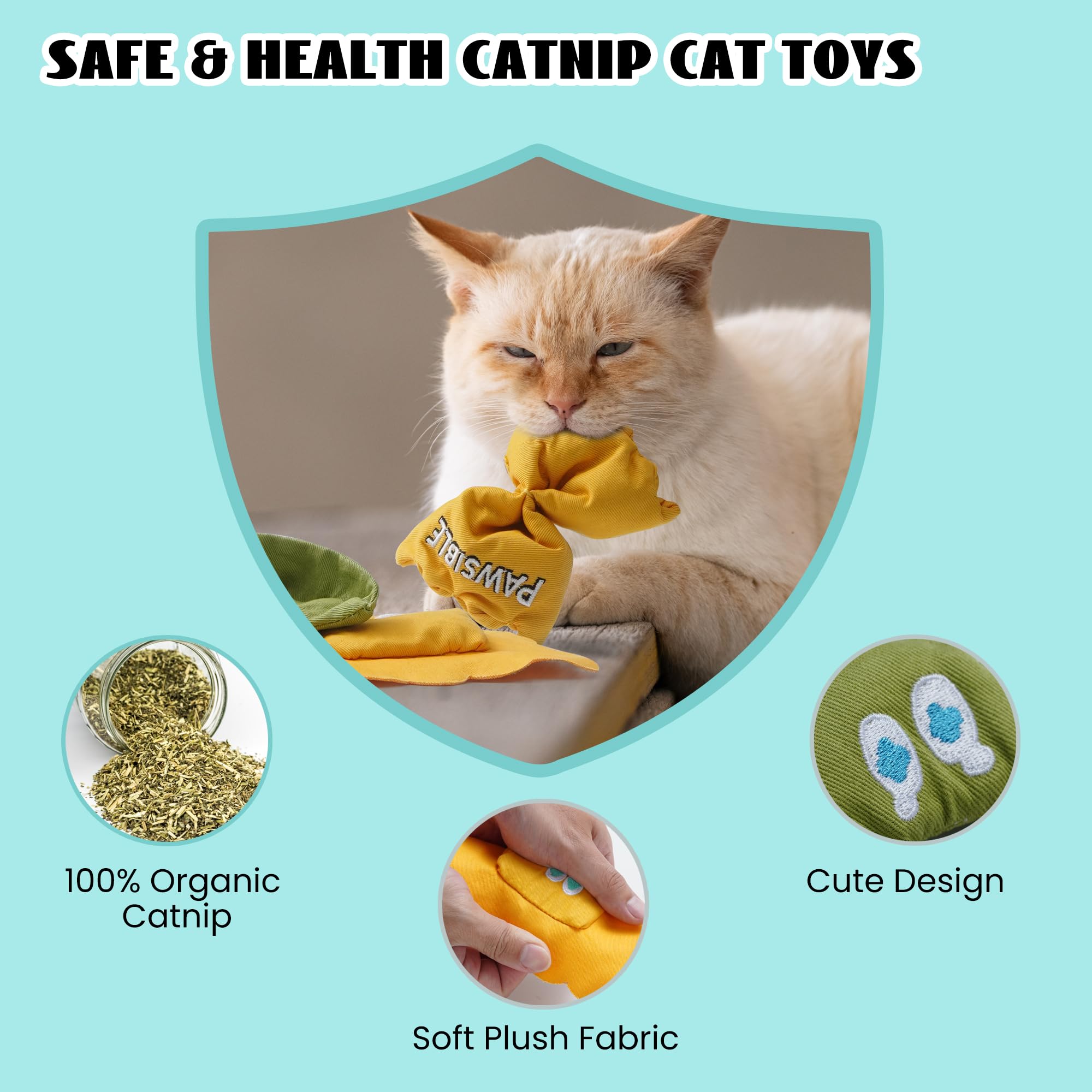 Pawsible Ravioli catnip toy indoor cat enjoyment illustrates cozy, aromatic play during evenings.