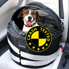 PawsinCar crash-tested dog car seat front view for secure travel.
