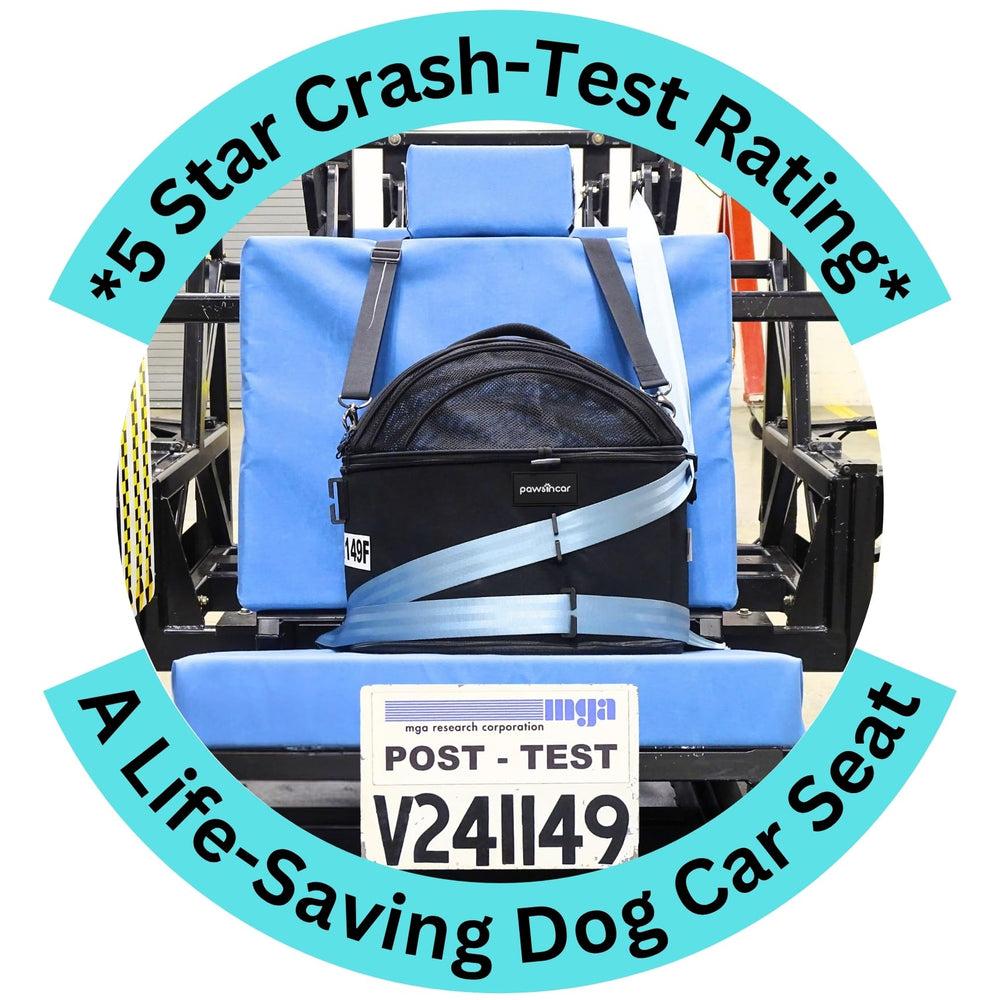 PawsinCar crash-tested dog car seat inside view showing enclosure.