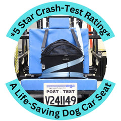 PawsinCar crash-tested dog car seat inside view showing enclosure.
